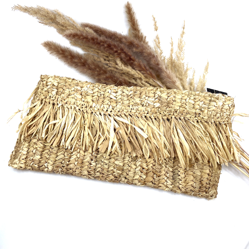 Pochette Raphia Frange - Bazar Bizar