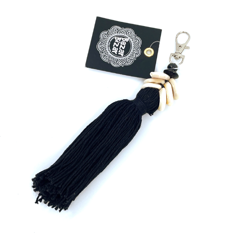 Porte-clés Cowrie Tassel - Bazar Bizar