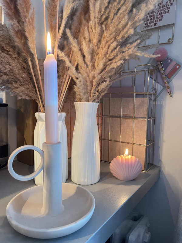 Bougie Shell blanche – Image 2
