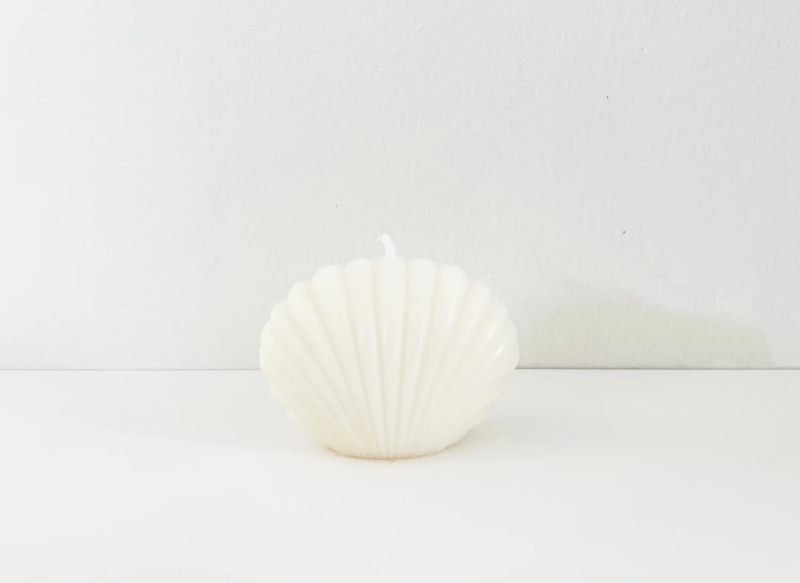 Bougie Shell blanche