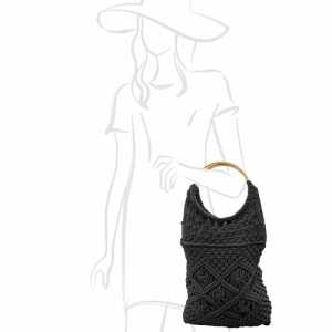 Sac Macramé noir – Image 2