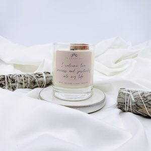 Bougie Cristal Affirmation Positive
